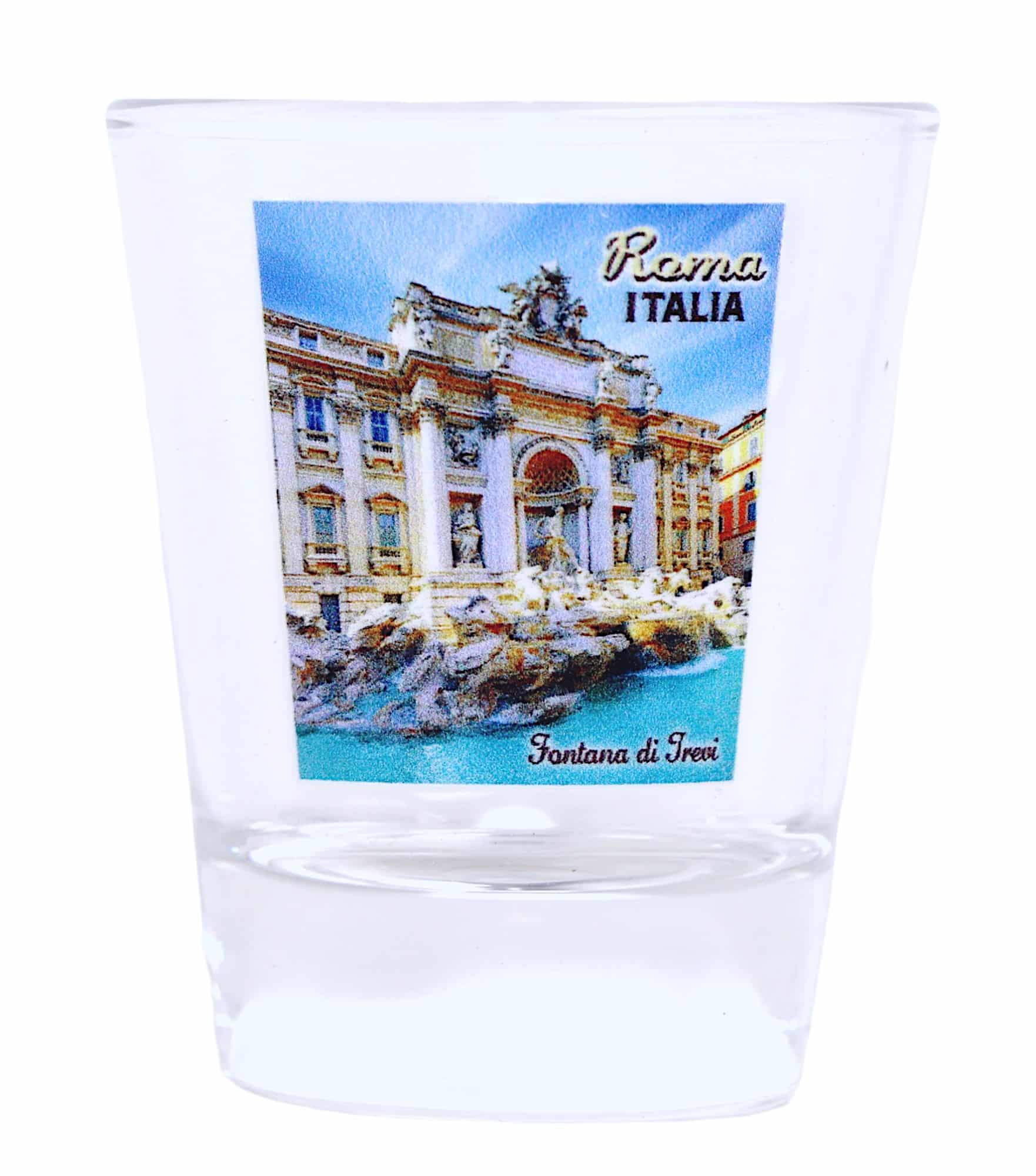 Rome Italy Trevi Fountain Color Photo shot glass
